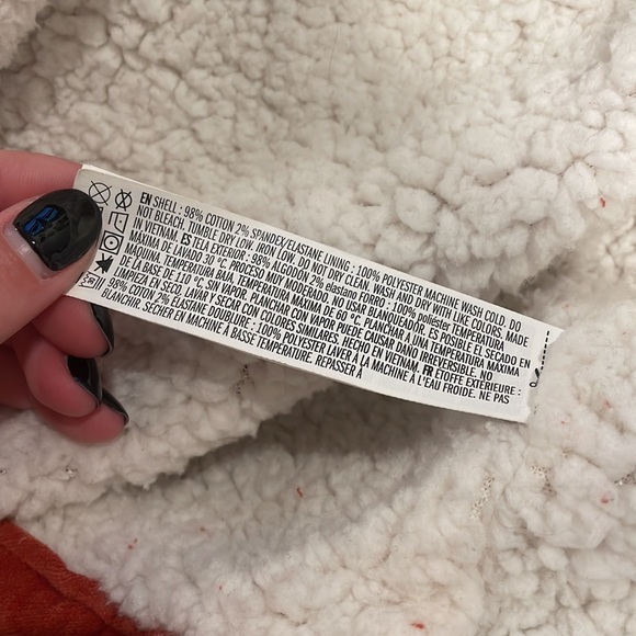 Forever 21 Orange Fuzzy Lined Button Up Winter Jacket, Women's Size Small - Picture 14 of 14